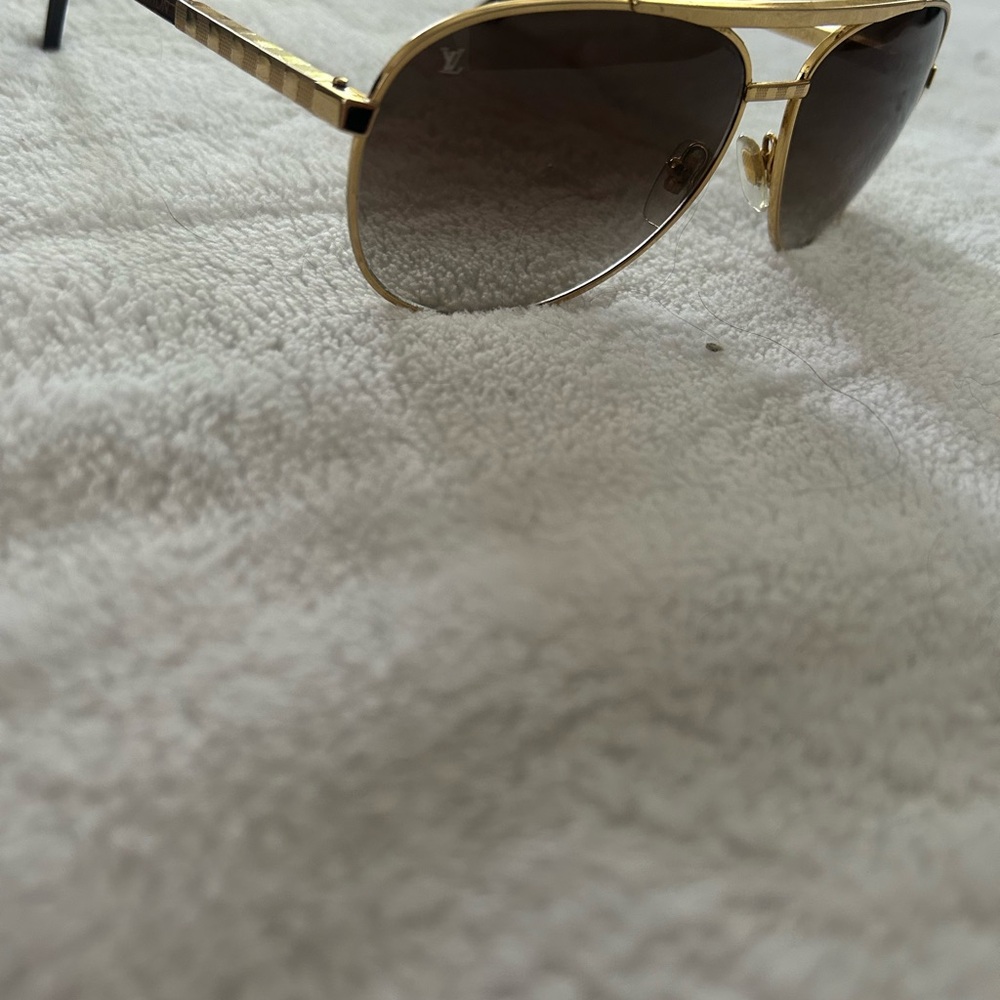 Louis Vuitton Gold and Brown Women's Glasses